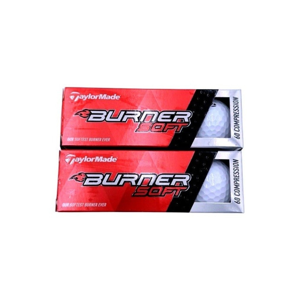 TaylorMade Burner Soft Golf Balls 2 Sleeves 6 Balls New Unused 60 Compression